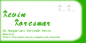 kevin korcsmar business card